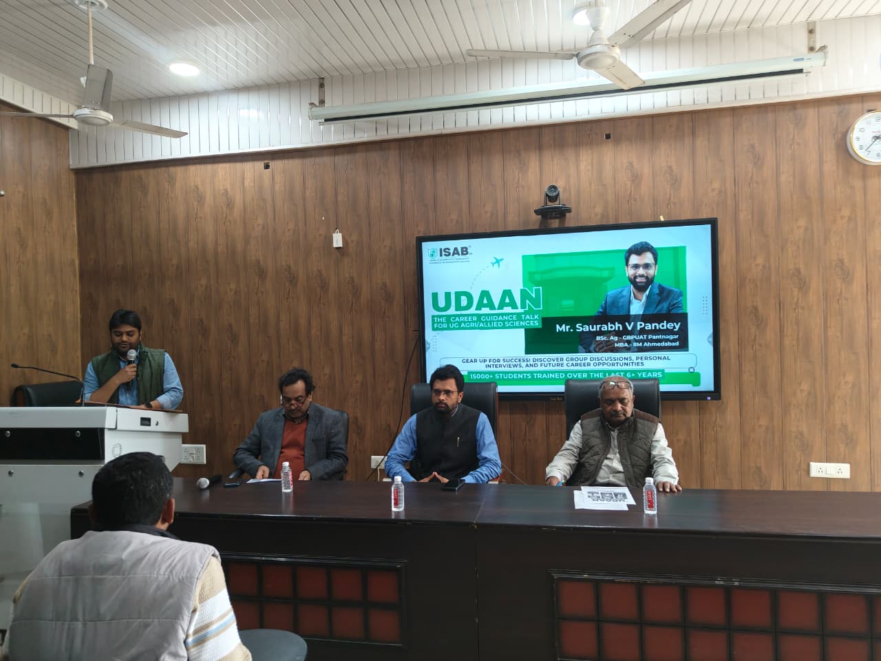 Saurabh V Pandey, Founder ISAB Greater Noida conducted "UDAAN- Career Guidance Talk" at Aligarh Muslim University on FEB 2026